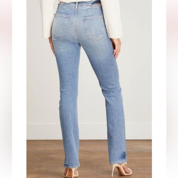 Jonathan Simkhai Amelia High Rise Straight Jean in Vintage Melrose - Picture 5 of 12